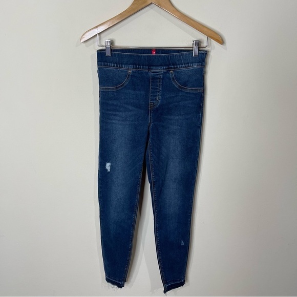 Spanx Distressed Skinny Jeans in Medium Wash Size Small - Picture 8 of 8